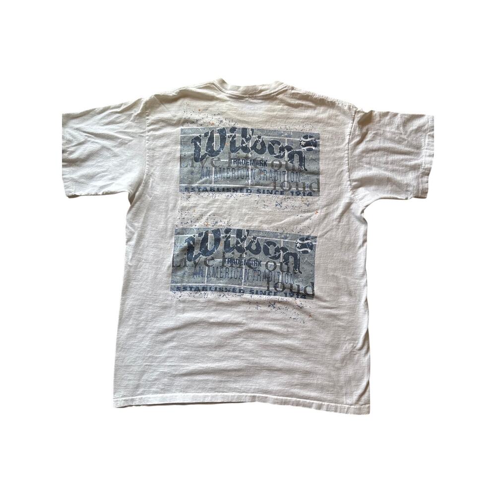 Vintage Wilson “Live Life Out Loud” Test Print White Single Stitch XL T-shirt